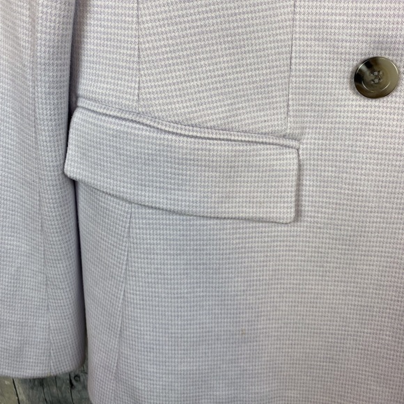 Ann Taylor Lavender Houndstooth Plaid Print Blazer Size 6 NWT! - Picture 7 of 14